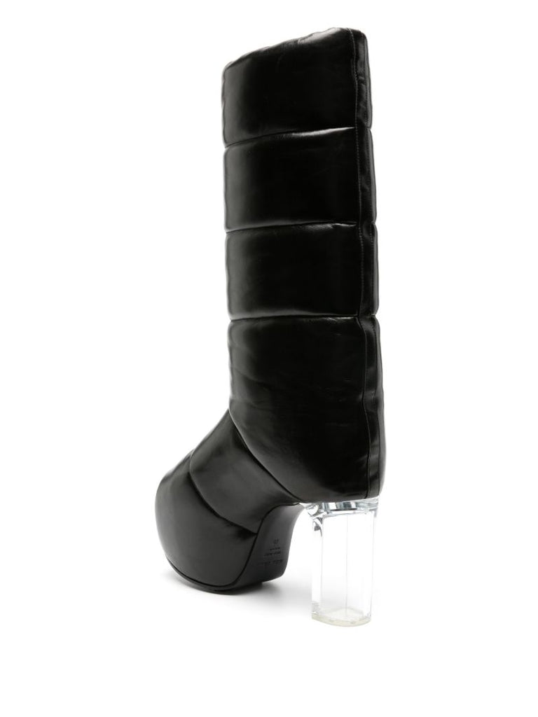 Black Xx Quilted Leather Boots