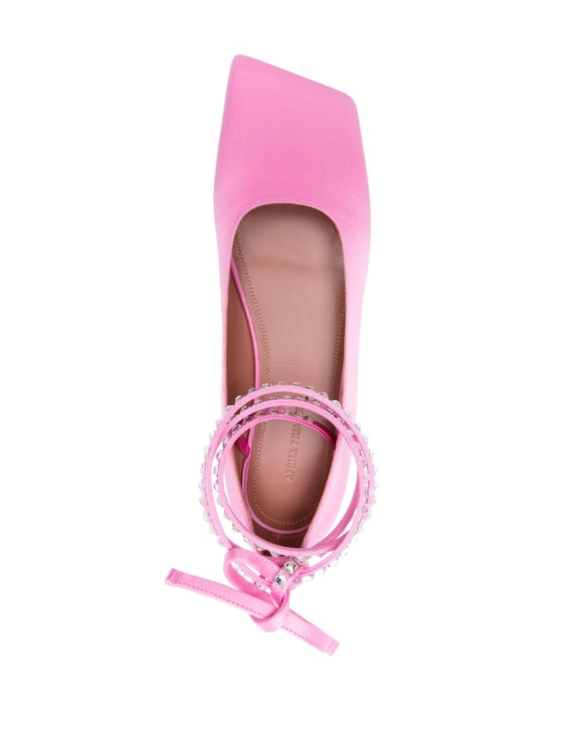 Pink Ane Crystal Ballet Pumps
