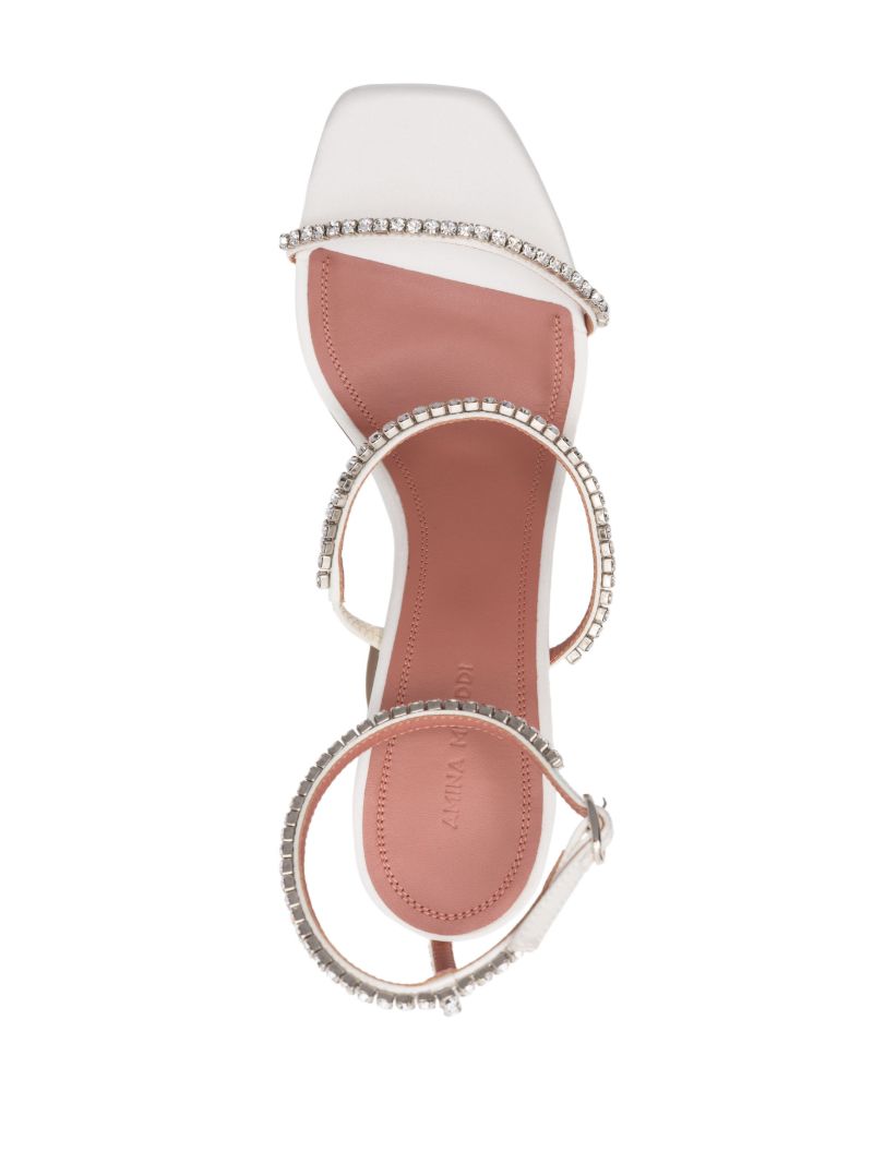 White Gilda 95 Crystal Sandals