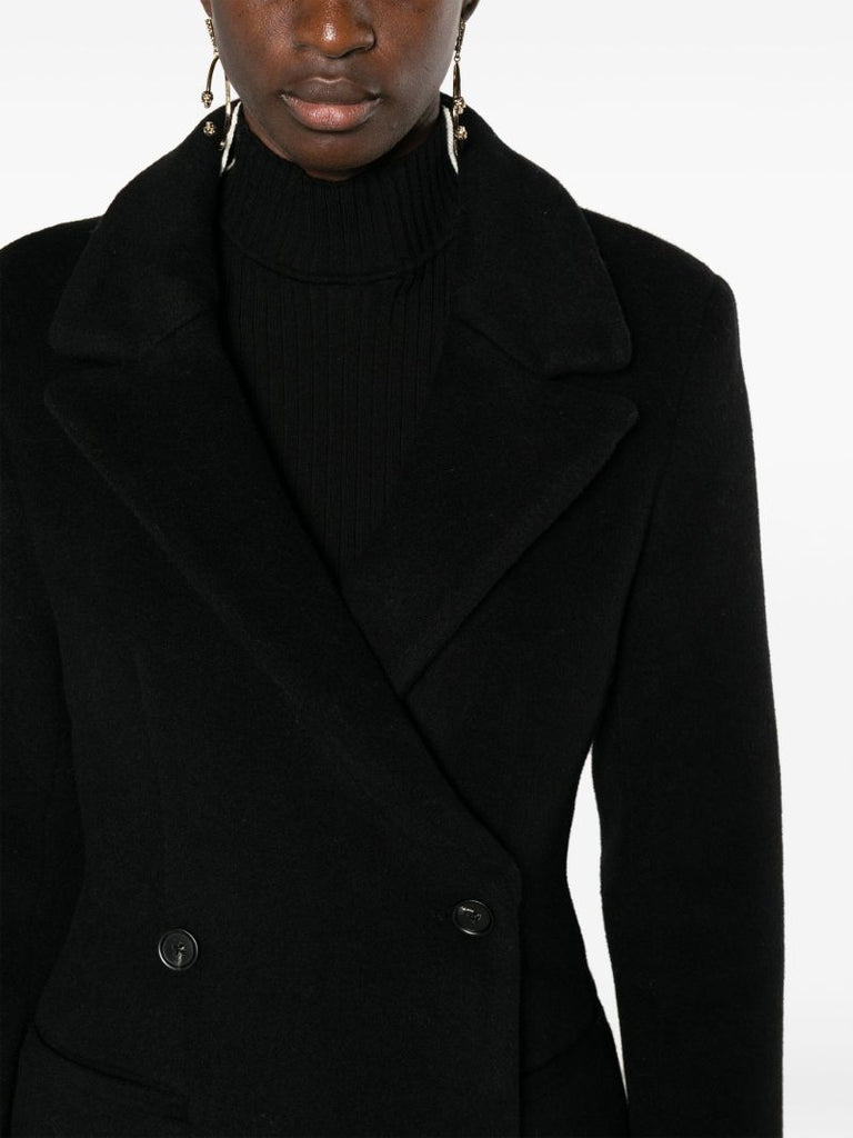 Black Oscar Double Breasted Coat