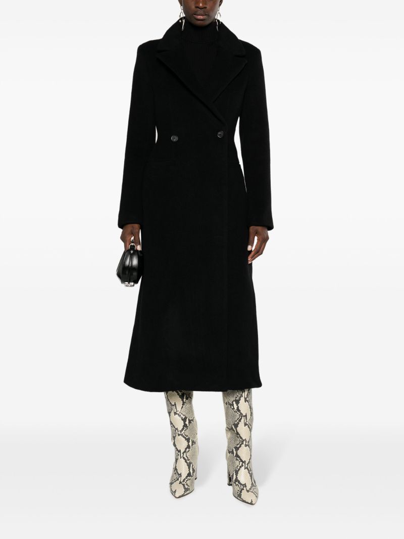 Black Oscar Double Breasted Coat
