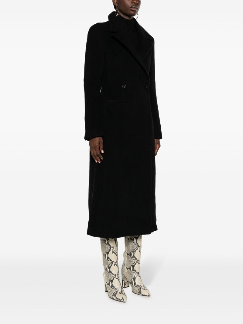 Black Oscar Double Breasted Coat