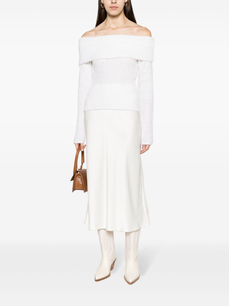 White Oberon Off-the-shoulder Sweater