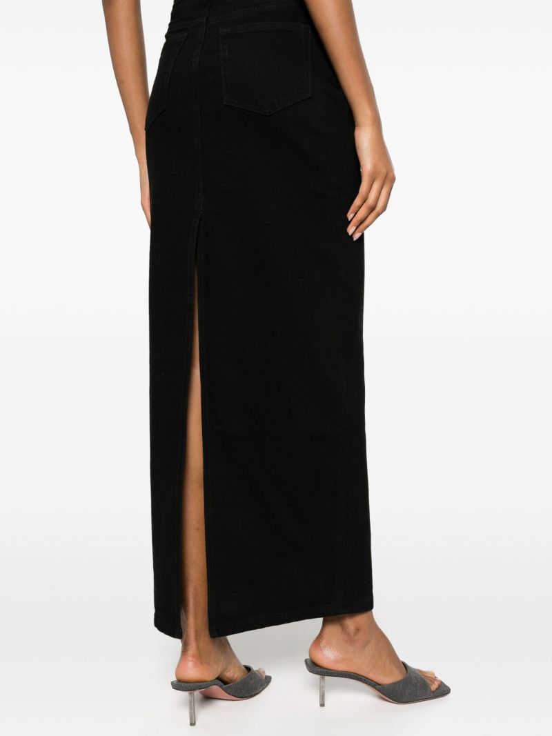 Black Daria Denim Maxi Skirt
