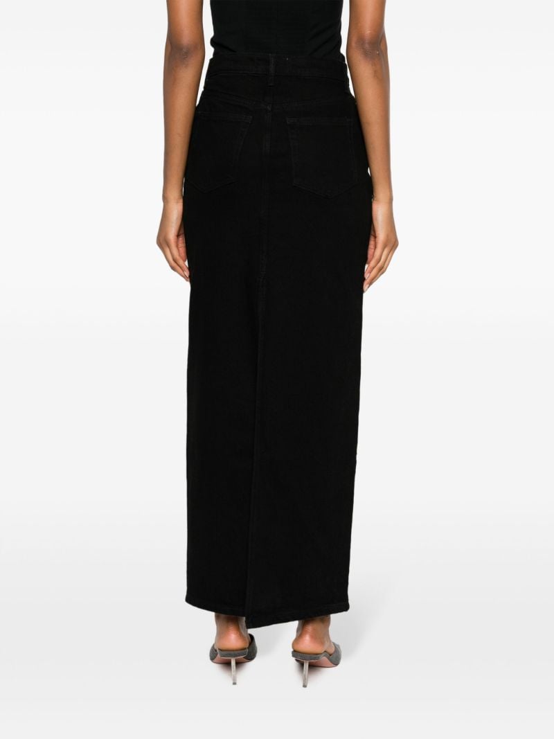 Black Daria Denim Maxi Skirt