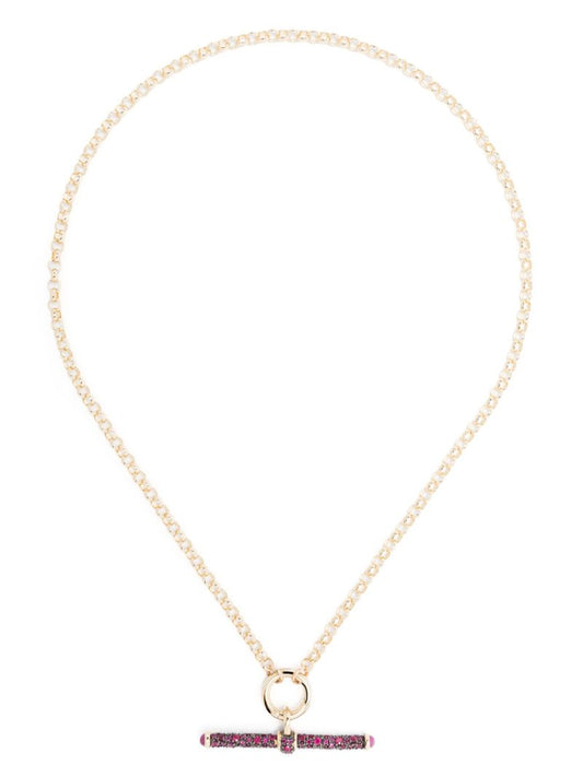 14k Yellow Gold Ruby Pendant Necklace