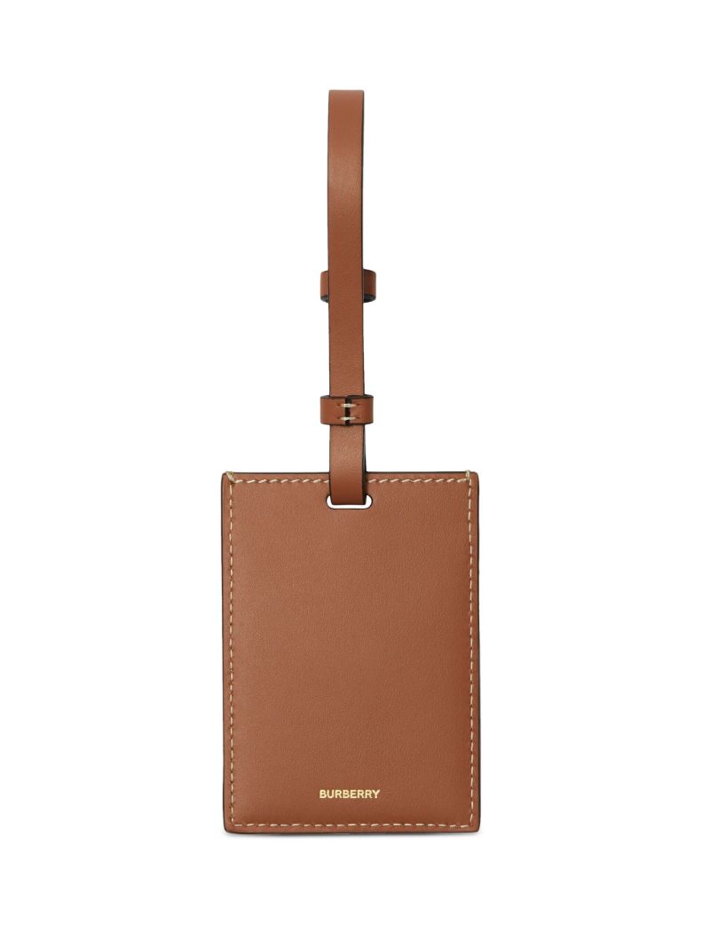 Neutral Vintage Check Luggage Tag
