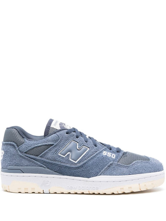 Blue 550 Panelled Suede Sneakers