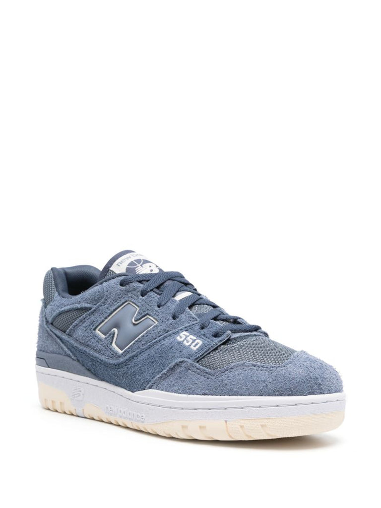 Blue 550 Panelled Suede Sneakers
