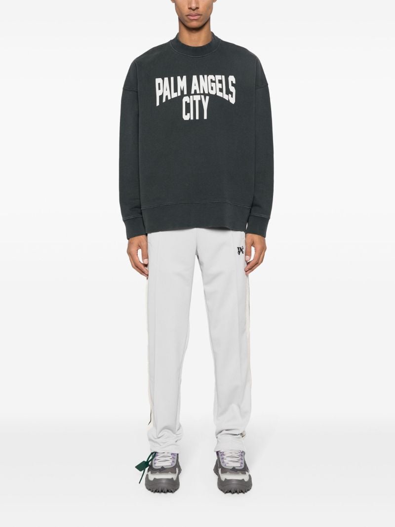 Grey Pa City-print Cotton Sweatshirt