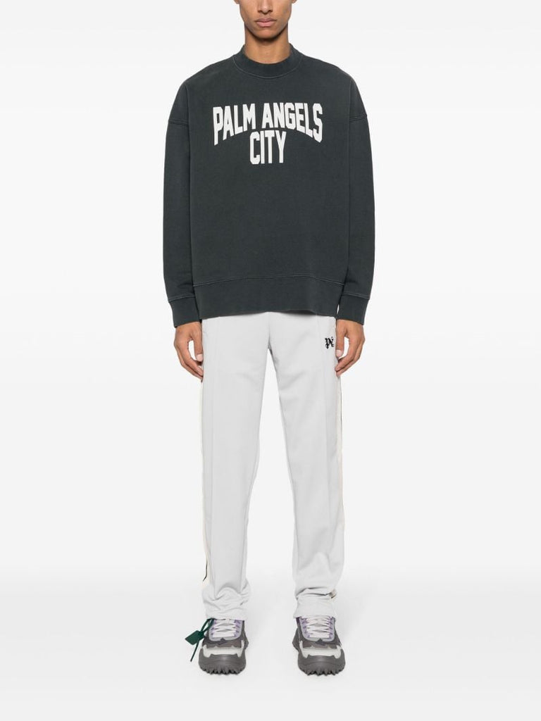 Grey Pa City-print Cotton Sweatshirt