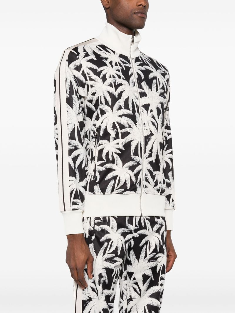 Black Palms-print Track Jacket