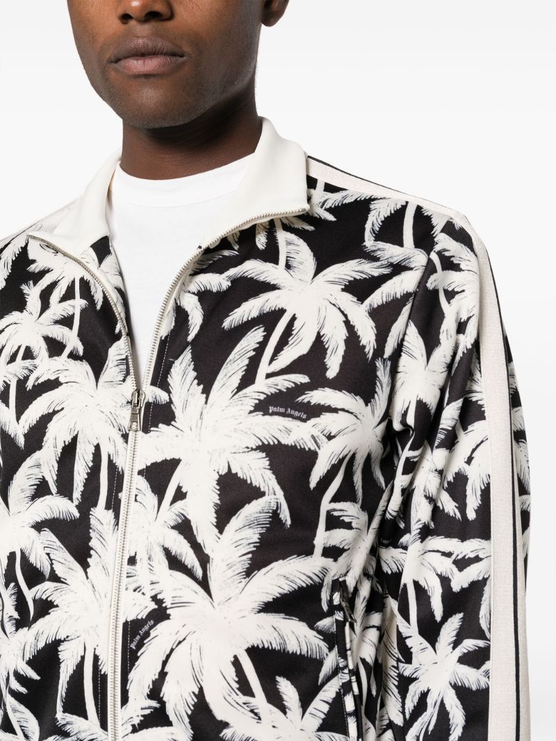 Black Palms-print Track Jacket