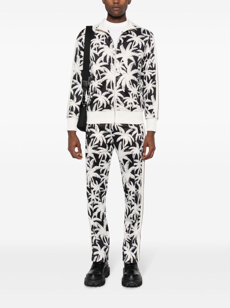Black Palms-print Track Jacket