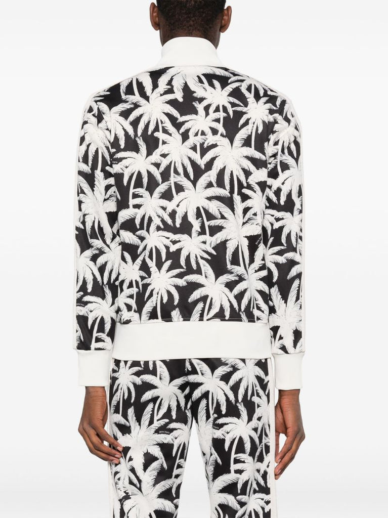 Black Palms-print Track Jacket