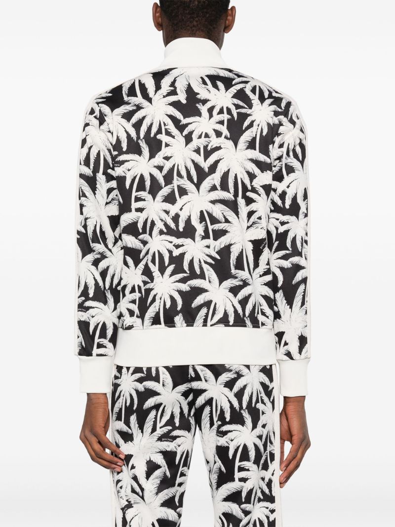 Black Palms-print Track Jacket