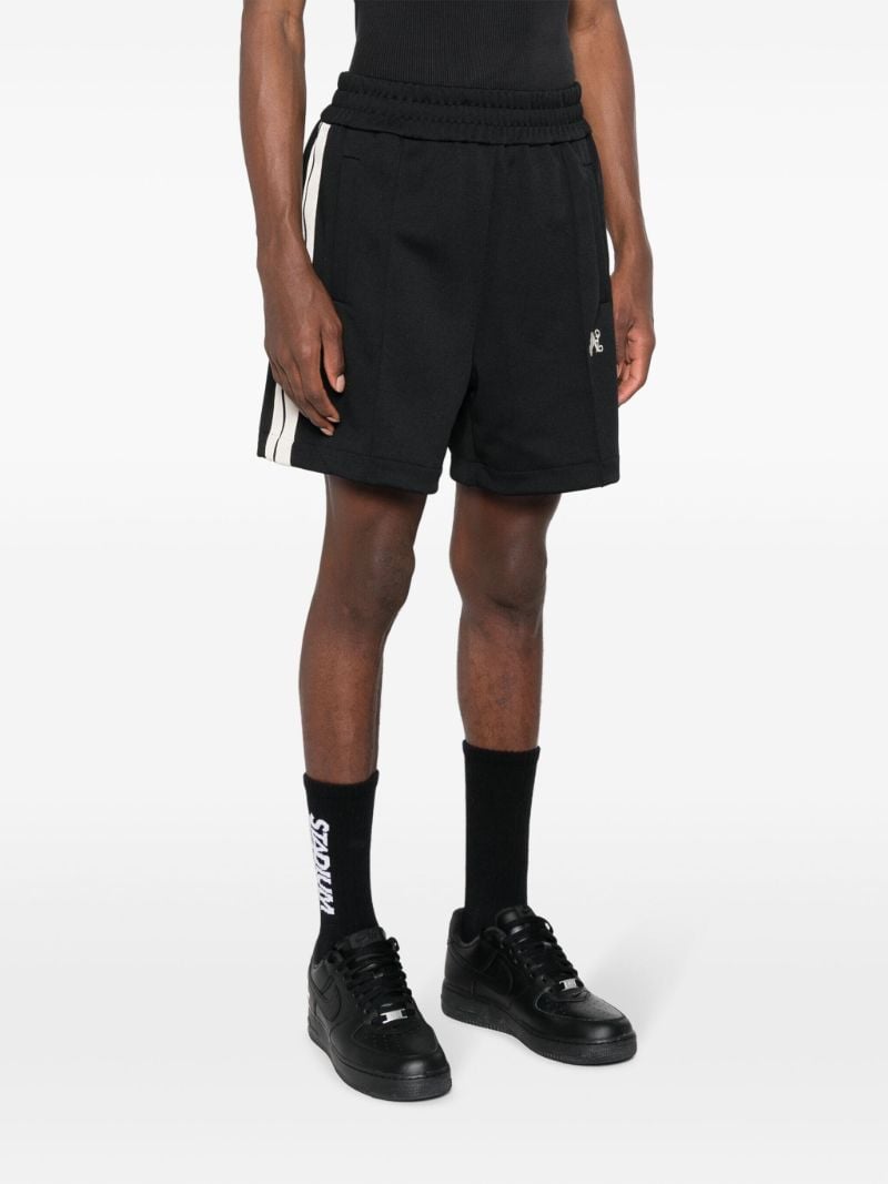 Black Monogram-embroidery Track Shorts