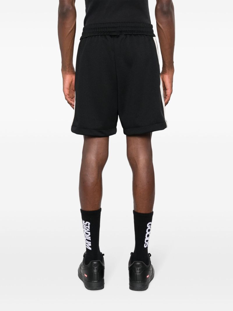 Black Monogram-embroidery Track Shorts