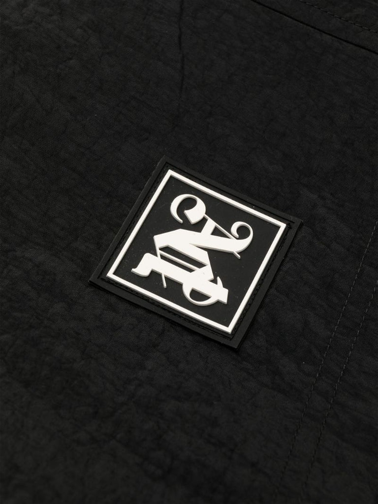 Black Monogram Patch Swim Shorts