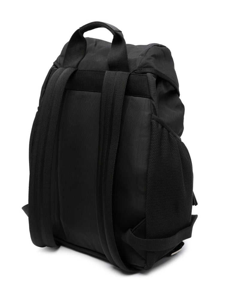 Black Monogram-debossed Backpack
