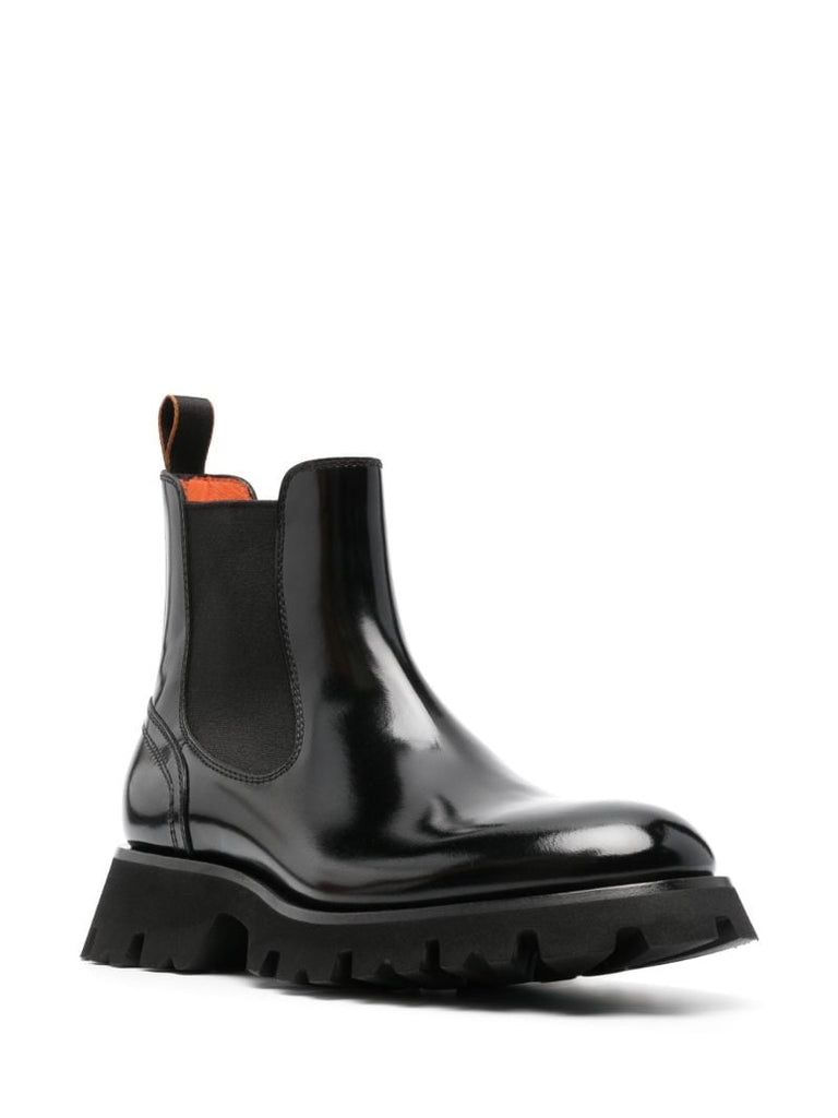 Black Patent Leather Boots