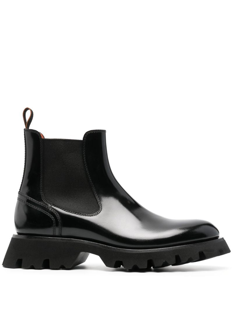 Black Patent Leather Boots
