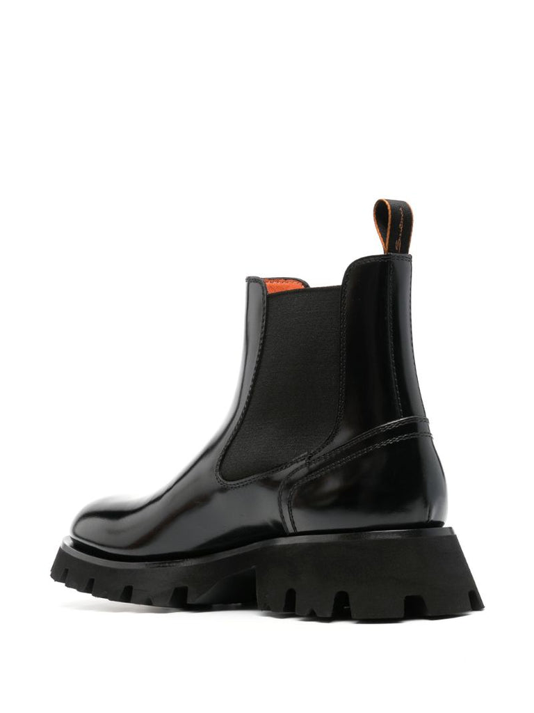 Black Patent Leather Boots