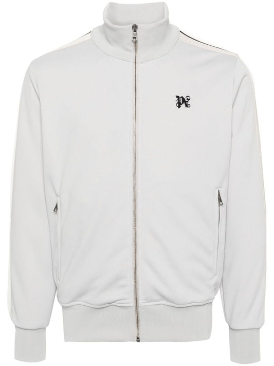 Grey Monogram-embroidered Track Jacket