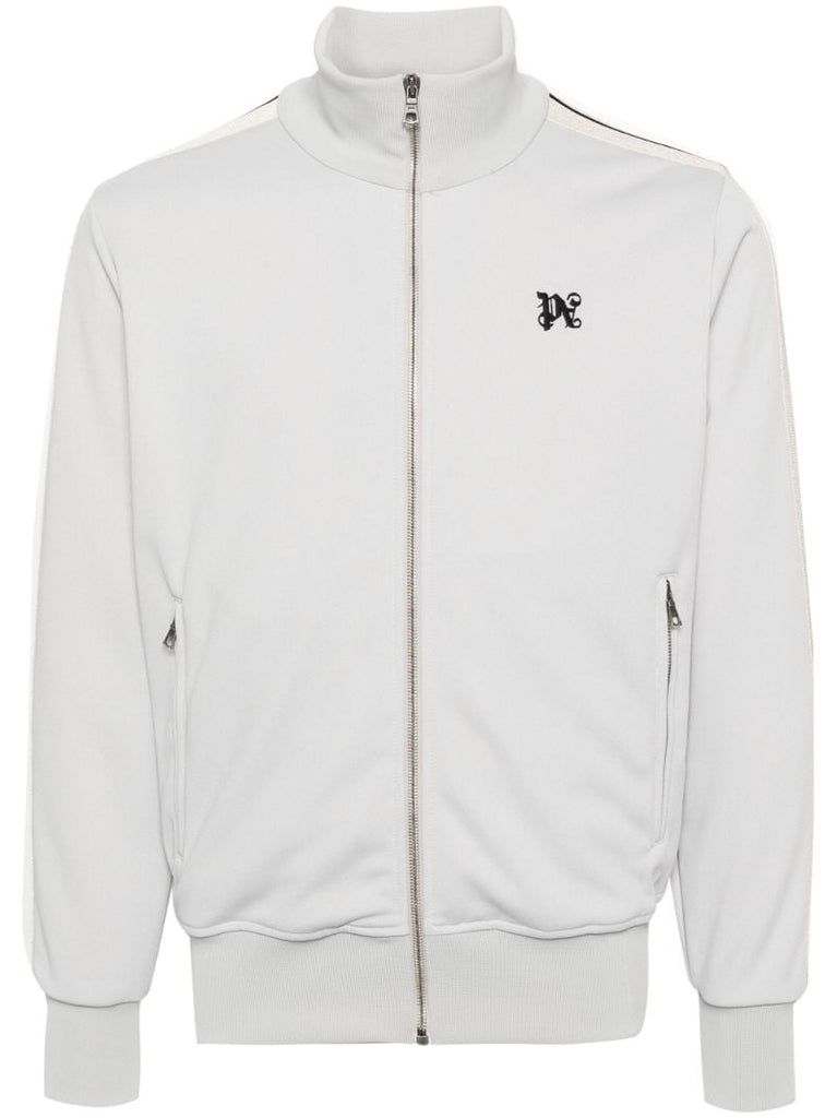 Grey Monogram-embroidered Track Jacket
