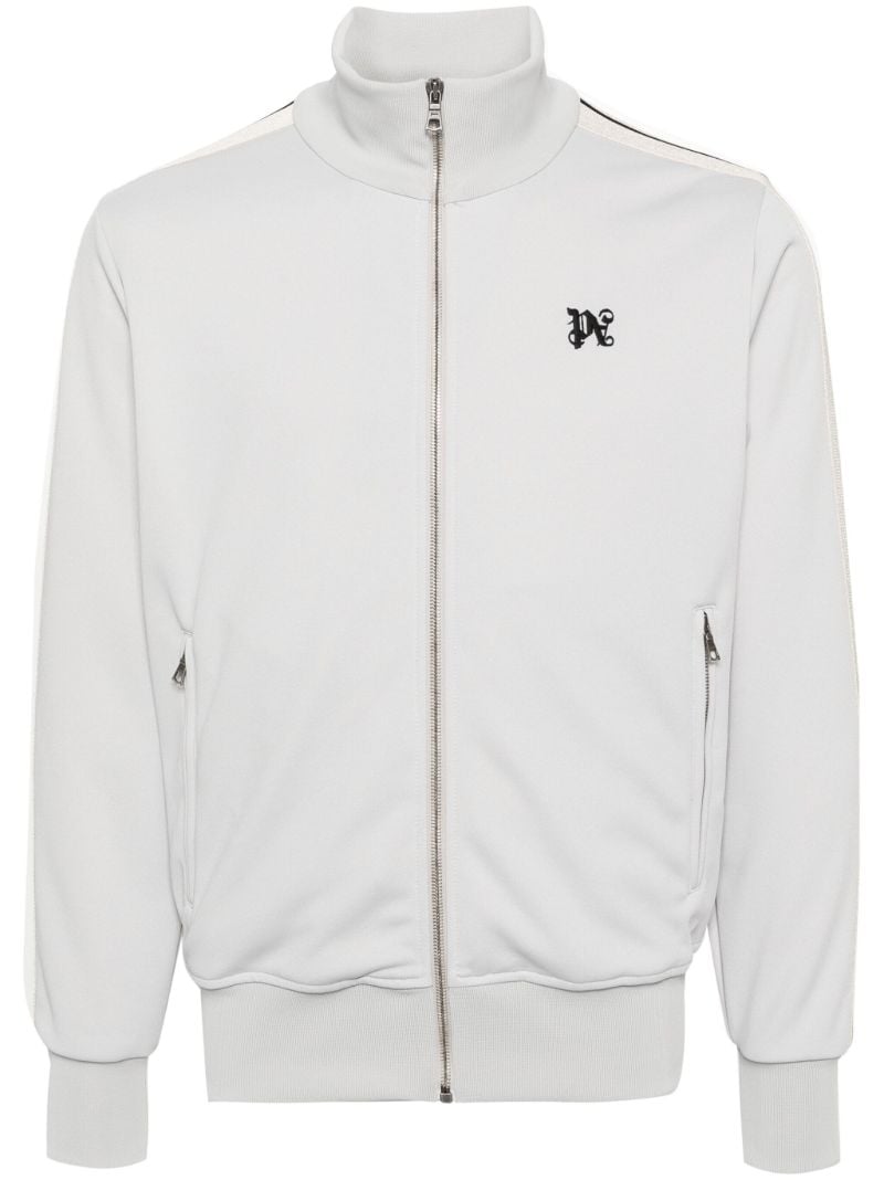 Grey Monogram-embroidered Track Jacket