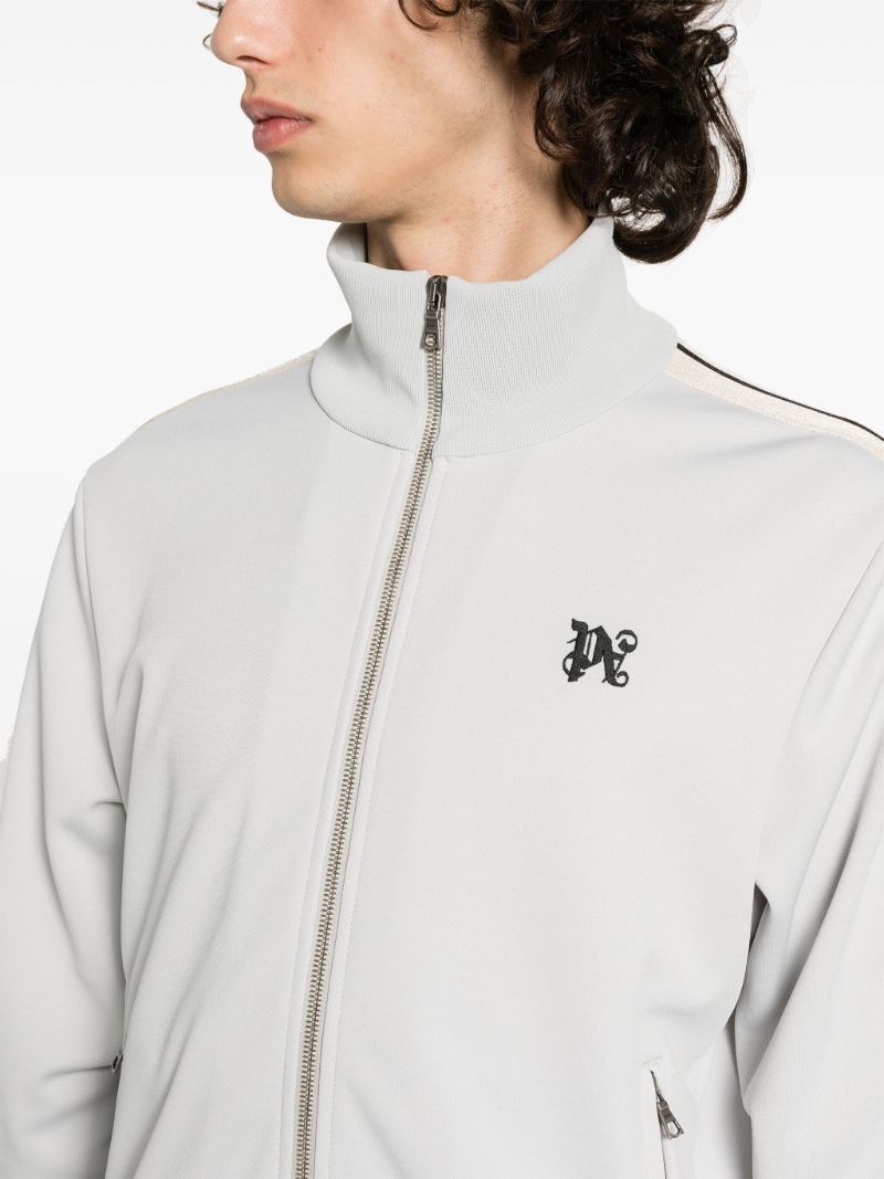 Grey Monogram-embroidered Track Jacket