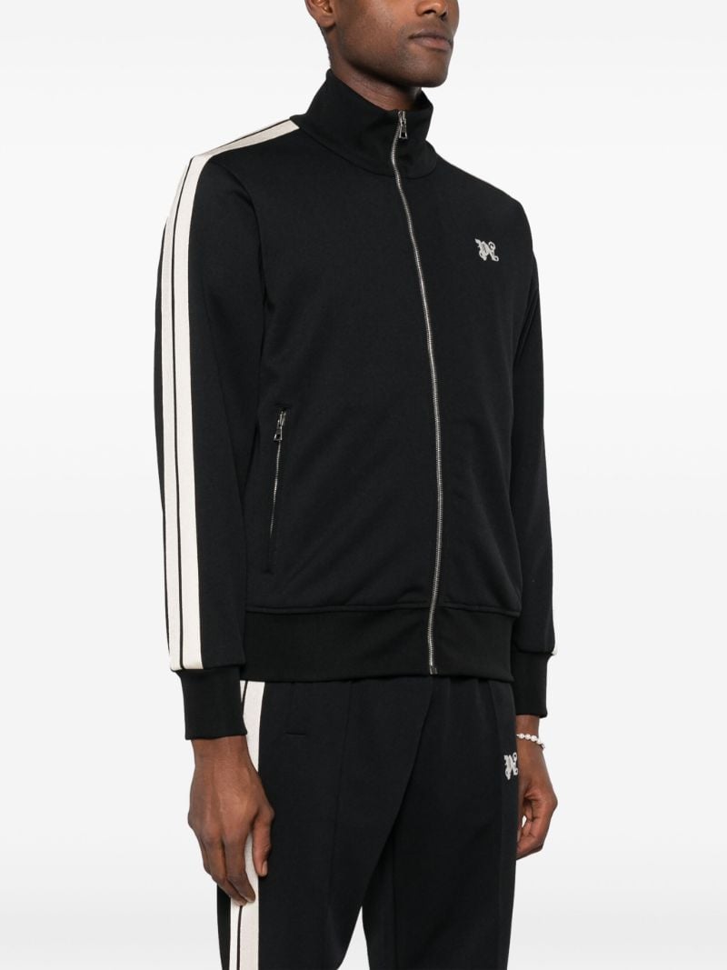 Black Monogram-embroidery Jacket