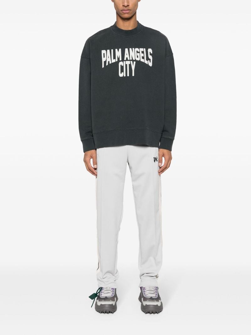 Grey Monogram-embroidered Track Pants