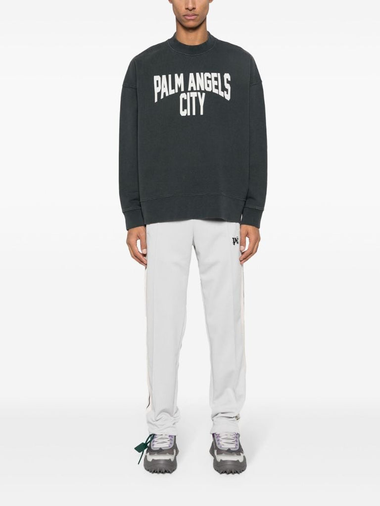 Grey Monogram-embroidered Track Pants