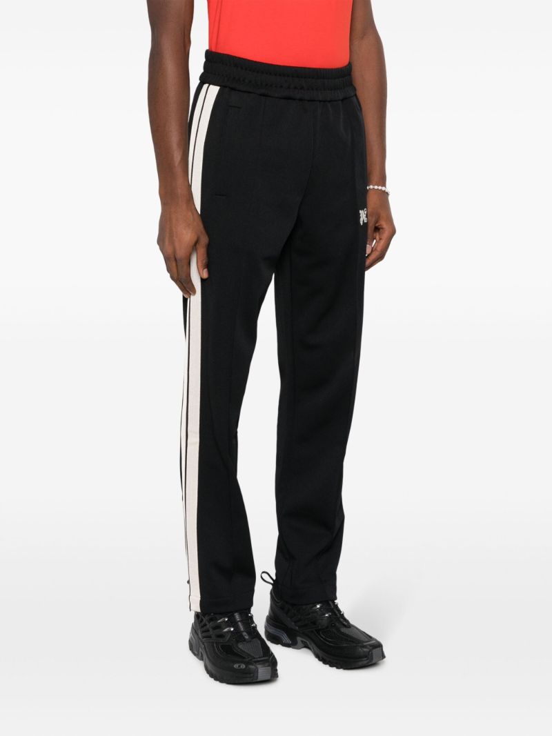 Black Monogram-embroidered Track Pants