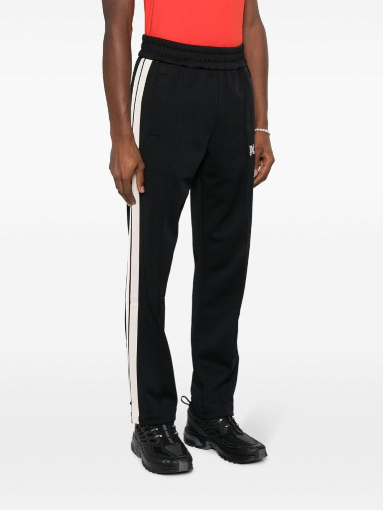 Black Monogram-embroidered Track Pants