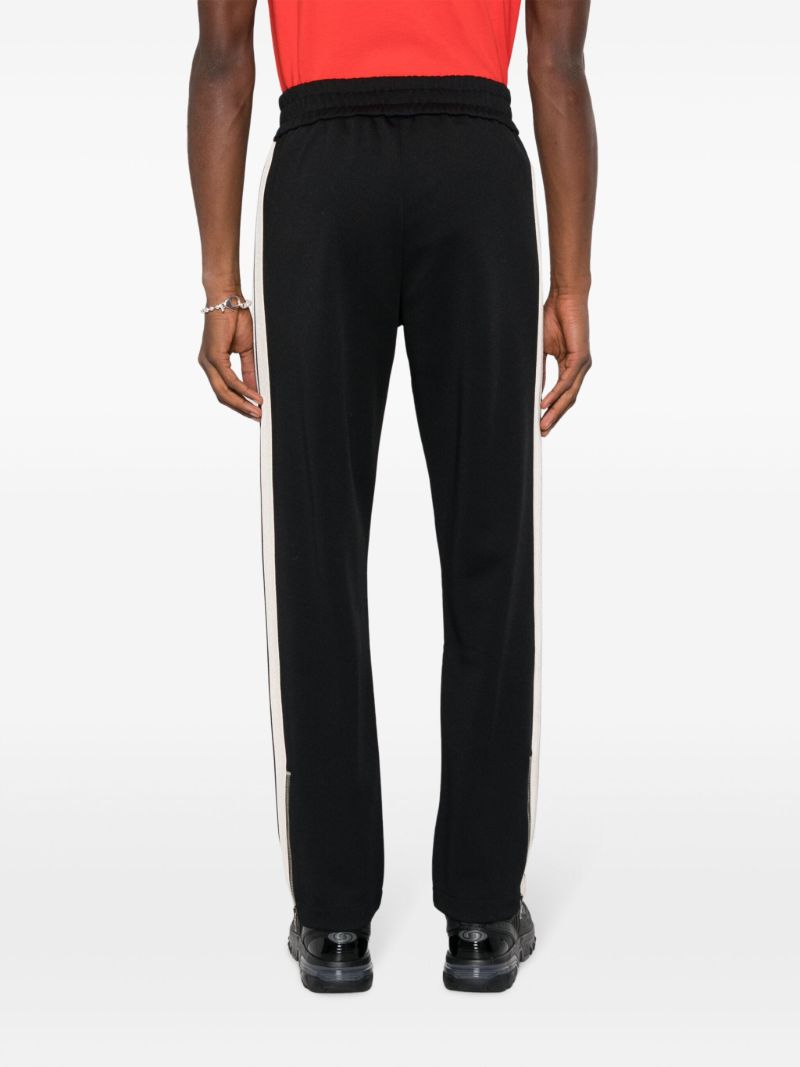 Black Monogram-embroidered Track Pants