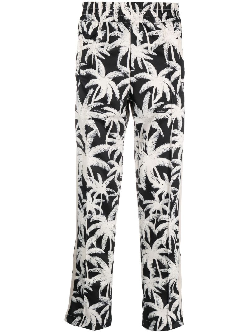 Black Palms-print Track Pants