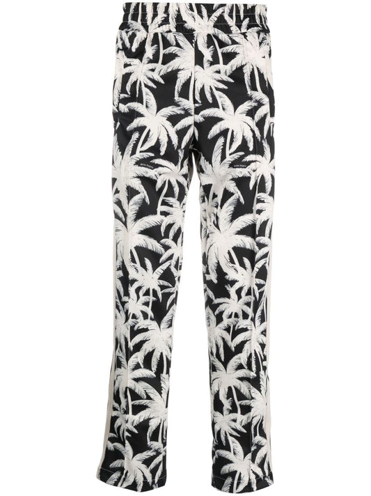 Black Palms-print Track Pants