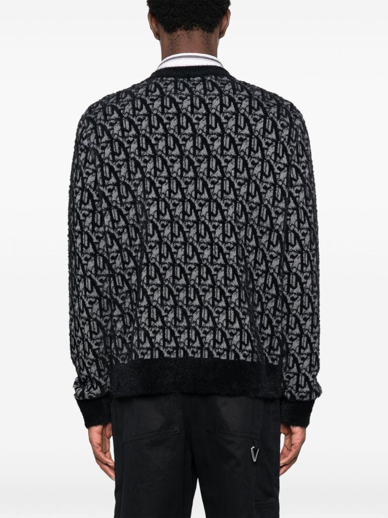 Black Monogram-jacquard Sweater