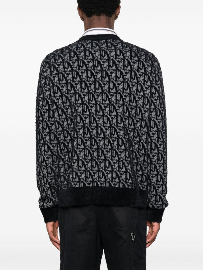 Black Monogram-jacquard Sweater