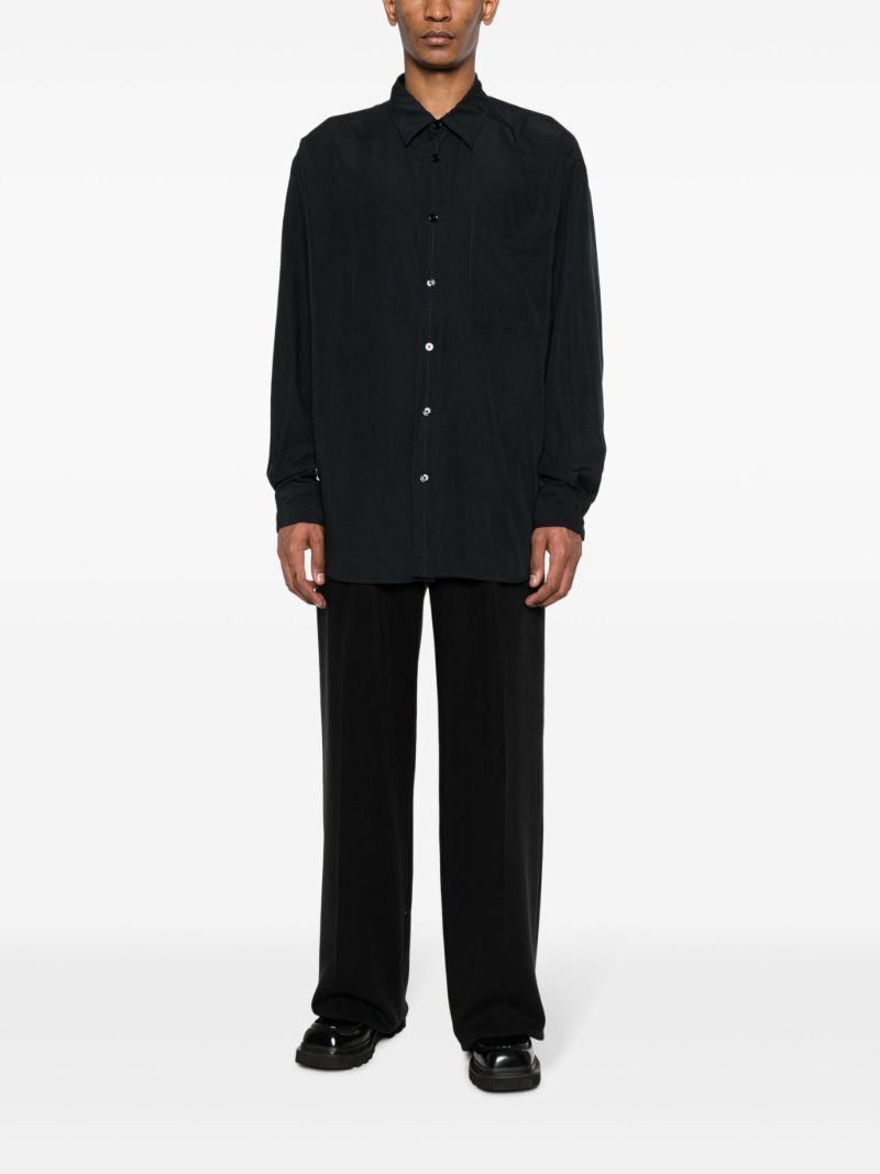Blue Satin-finish Shirt