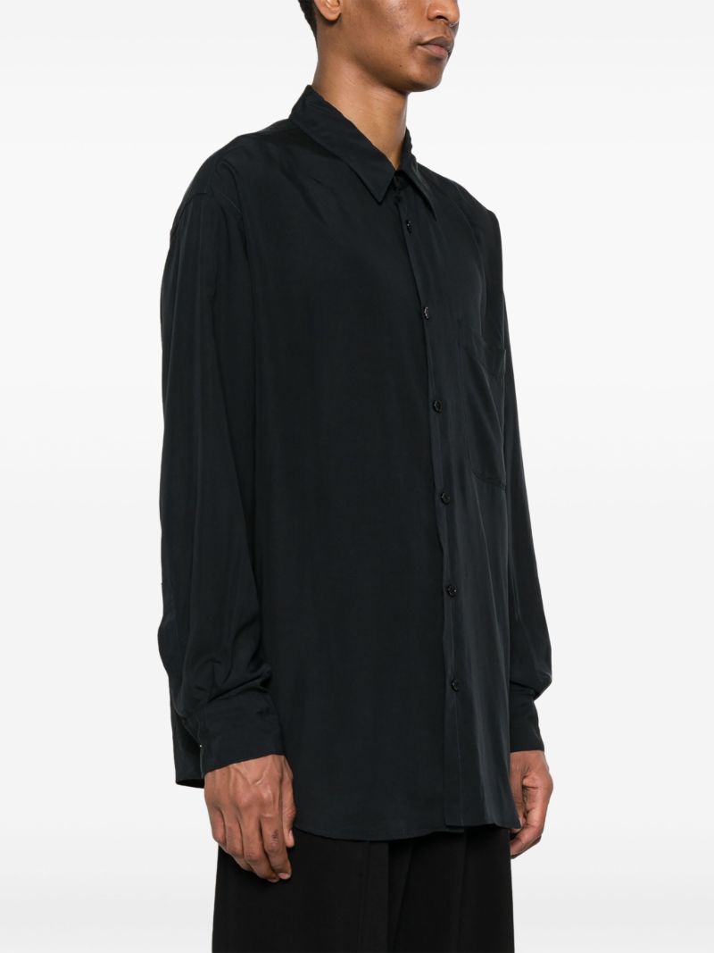 Blue Satin-finish Shirt