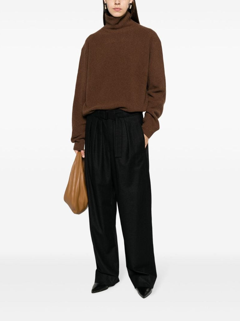 Brown Roll-neck Sweater