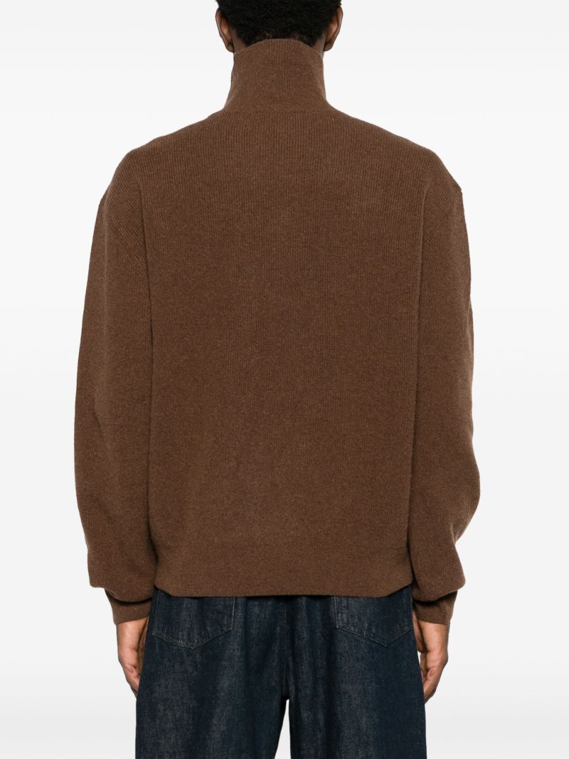 Brown Roll-neck Sweater