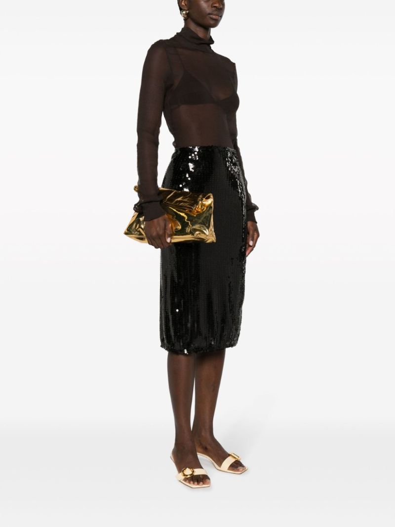 Gold Metallic Clutch Bag