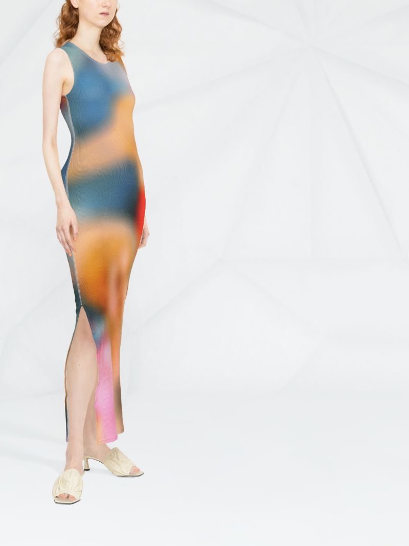 Multicolour Blur-print Tank Dress
