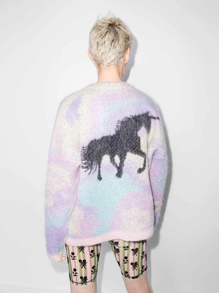 Multicolour Unicorn-jacquard Cardigan