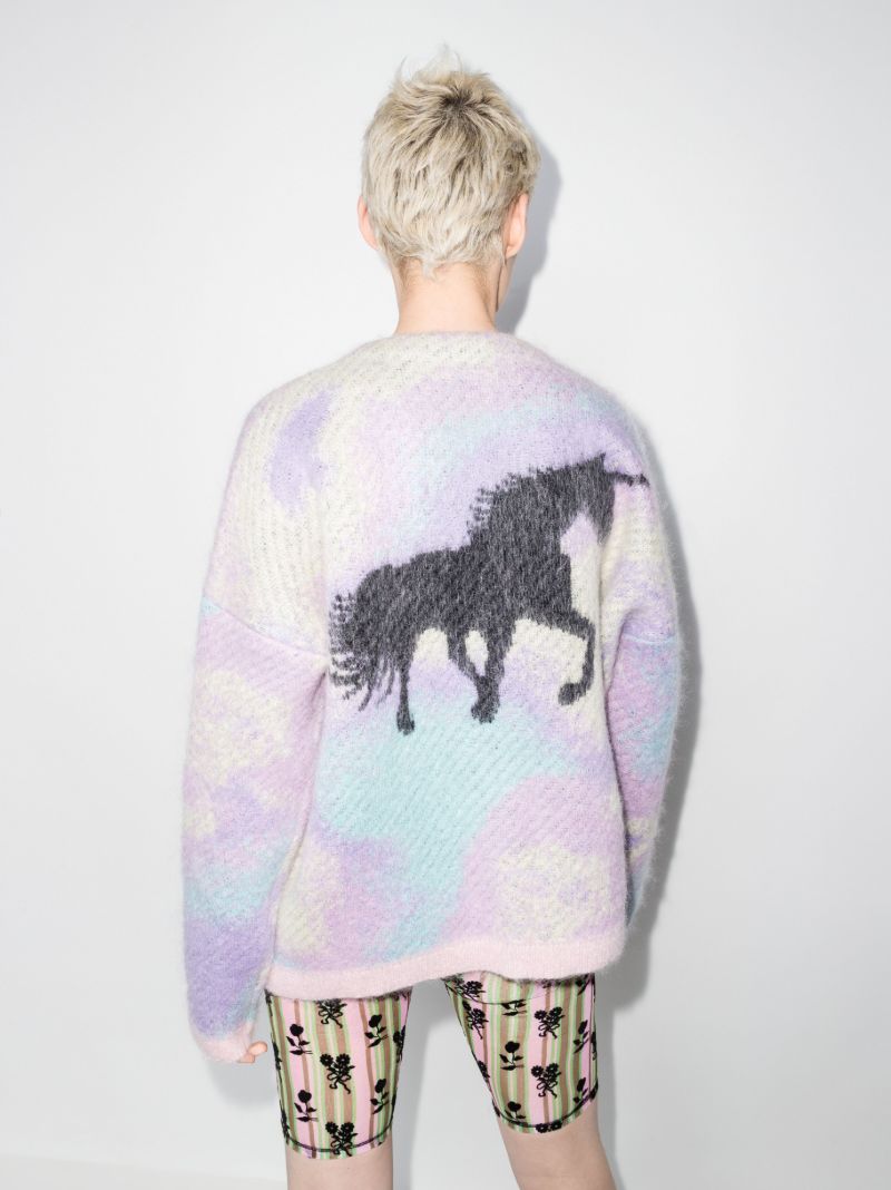 Multicolour Unicorn-jacquard Cardigan