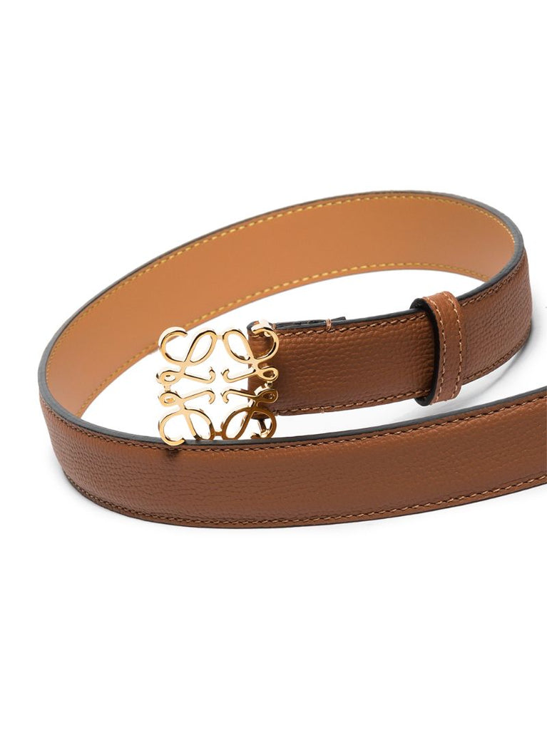 Brown Anagram Leather Belt